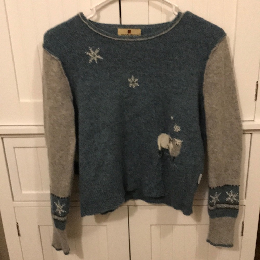 Winter sweater with cute sheep